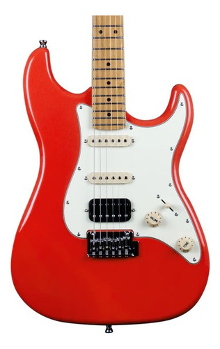 Guitarra Electrica Coral Red Jet Guitars Js400 Color Rojo Material Del Diapasón Maple Orientación De La Mano Diestro