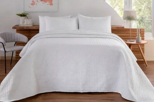 Colcha Cobre Leito Matelado Liso Casal 3 Peças