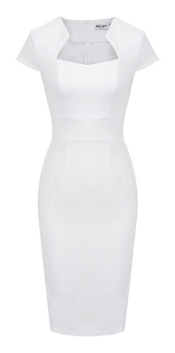 Vestido Blanco Bodycon Fiesta Manguita Va 251