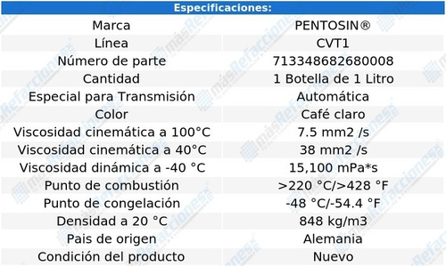 Aceite De Transmision Vue L4 2.2l 02-05 Cvt1 1 Lt