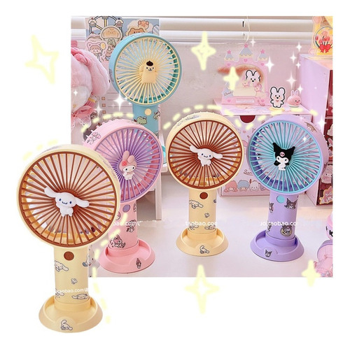 Miniventilador Sanrio Kawaii Kuromi My Melody Cinnamoroll