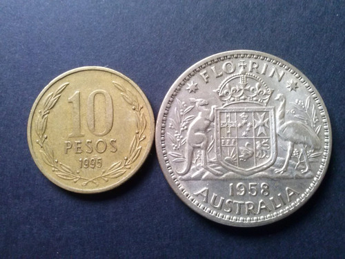 Australia 1 Florin 1958 Plata