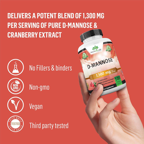 Naturalife Labs D Mannose Extracto Arandano 100 Capsulas