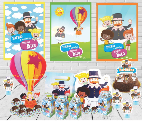 Kit Festa Infantil 150pçs - Mundo Bita - Personalizado