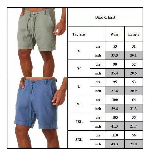 Pantalones Cortos De Lino Y Algodón Para Hombre