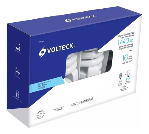 Multipack 4 Lámparas Espiral 24w Voltech 46826 .