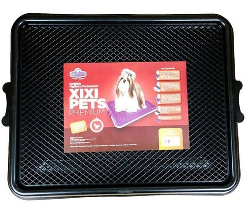 Inodoro higiénico Xixi Pets Premium Pet Injet para perros, color negro