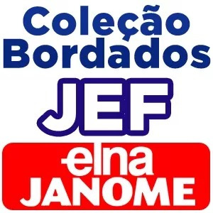 600 Mil Bordados Em J E F - Para Janome Elna - Frete Gratis