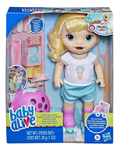 Baby Alive Muñeca Bebe Patinadora Con Accesorios