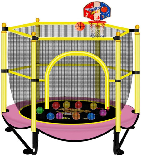 Imagen 1 de 6 de Trampolín Plegable Para Niños Con Red Protectora