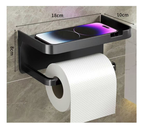 Porta-rollo De Rollos Sanitarios Acero Inoxidable C Repisa