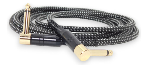 Cable Guitarra Electrica Bajo Plug De Lujo Textil 3 Mts Hamc