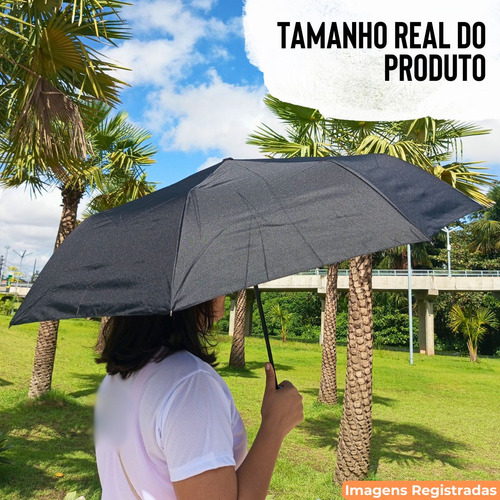 Sanimports Guarda Chuva Reforçado Automático Grande Cabe Bolsa Mochila Resistente Proteção Solar