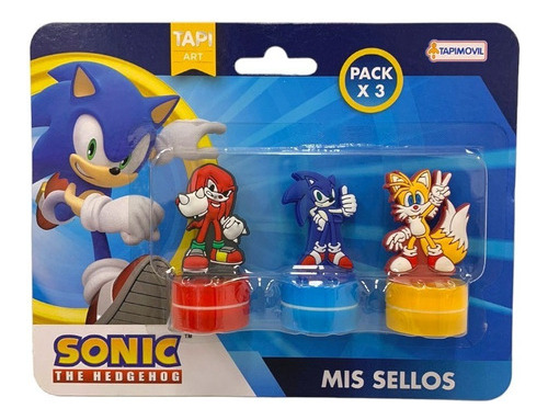 Mis Sellos Pack X3 Personajes Sonic Tapimovil
