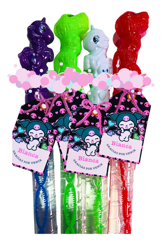 40 Burbujeros Personalizados Souvenir Personajes Largo 25cm