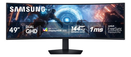 Monitor Curvo Samsung Odyssey G9 De 49 Pulgadas, 144hz, Pant