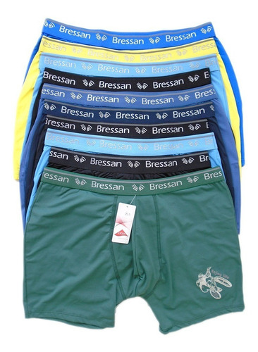Cueca Boxer Microfibra Com Forro Bressan Kit Com 6 Cuecas.