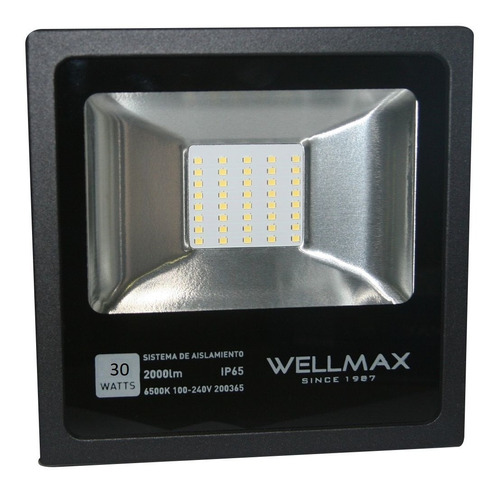 Reflector Led Wellmax 30w 65k Ip65 Con Sistema De Aislamient