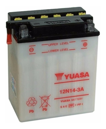 Imagen 1 de 1 de Bateria Moto Yuasa 12n14-3a Yb14l-a2