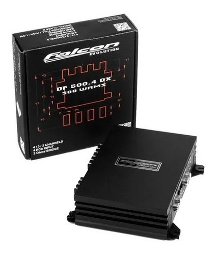 Imagem 2 de 3 de Modulo Amplificador Falcon Df500.4 Dx 4 Canais 500 Wrms