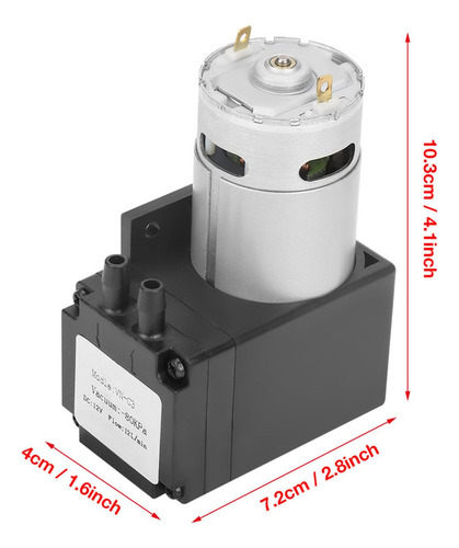 Dc12v 12w Mini Bomba Vacío Sin Aceite Flujo 12l/min Para Gas