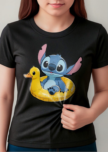 Playera Mujer, Stitch, Algodón