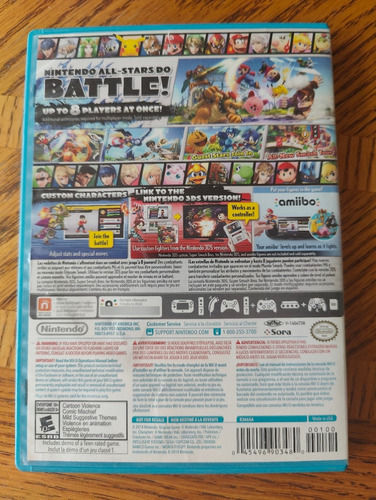Super Smash Bros Wii U Nintendo Wii U Original Excelente (Usado)