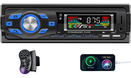 Auto Esteros Bluetooth Radio Asistente Voz Carga Rápida 2.1a