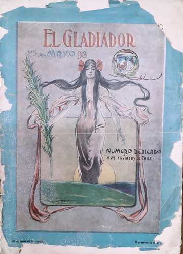 1887. Periodico El Gladiador Número Del 25 De Mayo De 1893