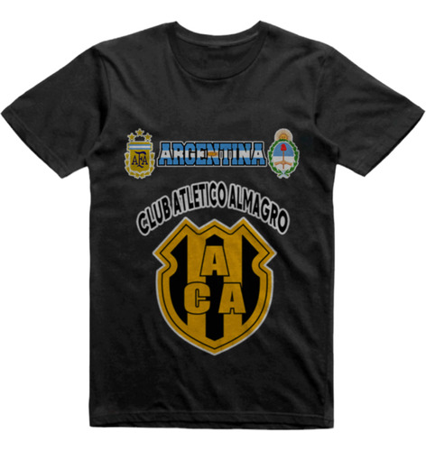 Remera Infantil Negra Almagro Concepcion Del Uruguay