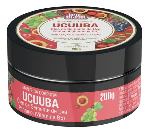 Manteiga Corporal Ucuuba Sofisticatto Cosméticos Pele