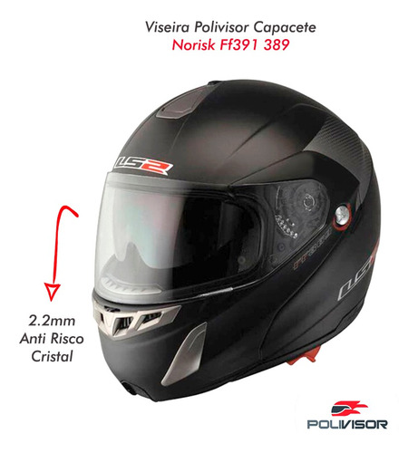 Viseira Capacete Norisk Ff391 3892.2mm Anti Risco Cristal