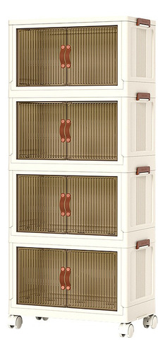 4 Nivel Cajonera O Estante Plegable Multicapa Con Ruedas
