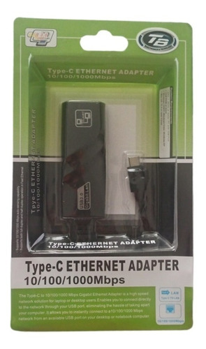 Adaptador Convertidor Usb 3.1 Tipo C A Ethernet Rj45 Gigalan