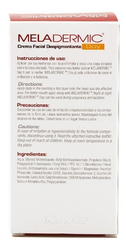 Imagen 6 de 7 de Crema Aclaradora Despigmentante Meladermic De Día 25gr