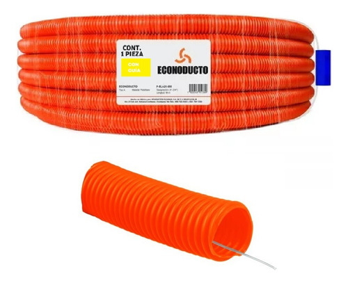 Manguera Flexible Econoducto Con Guía 2r De 1/2 + 1r De 3/4