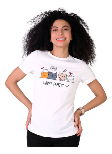 Crema - Chi - Playera Mujer Moda Camiseta Blanco Aditivo 552