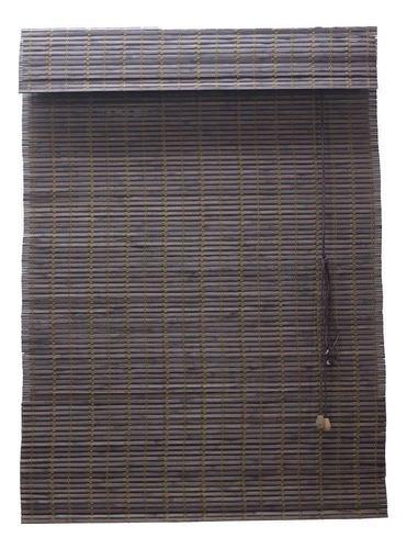Persiana Bambu Romana Marrom 80 X 220 Cm Com Bandô