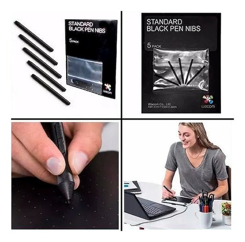 Imagen 3 de 6 de Puntas Repuesto Wacom Ack20001 Standard X5 Intuos Cintiq