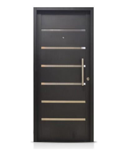 Puerta Ingreso Nexo Galva G780 90 X 205cm Negro Izquierda