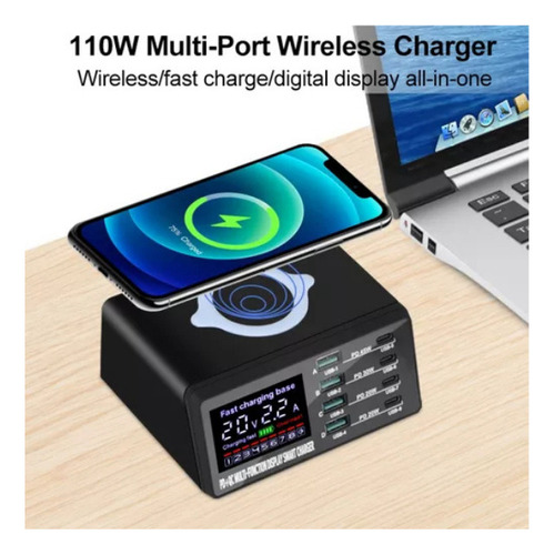 Carregador Indução Usb 8 Portas Wlx-x9d