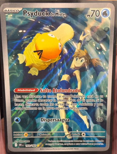 Carta Pokemon Tcg Psyduck De Misty 193/182 Español Psyduck De Misty 193/182 Español Latino (Usado)
