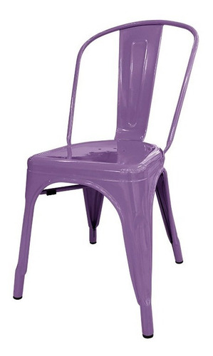 Silla de comedor DeSillas Tolix, estructura color violeta, 1 unidad