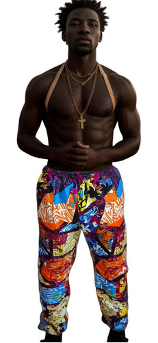 Calça Africana Autêntica Modelo 4- Roupas Africanas