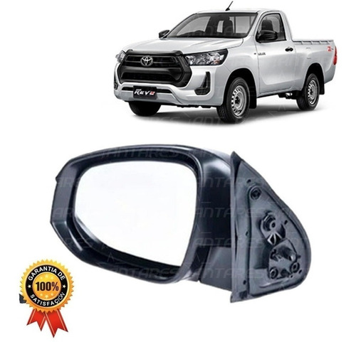 Espejo Izq Para  Toyota Hilux Revo 2016-19 Elect Negro 