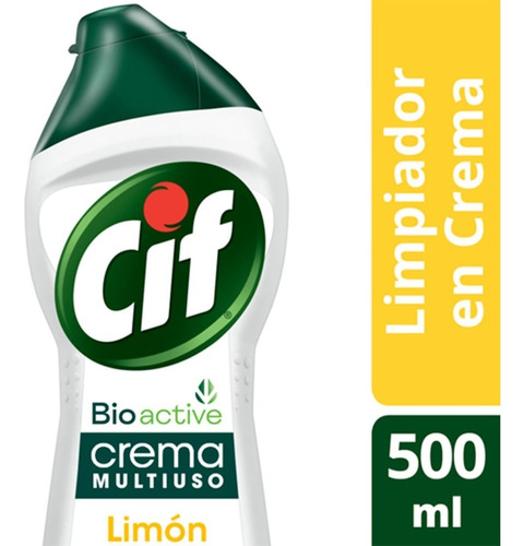 Limpiador Cif Bioactive Limon En Crema 750g 500ml Cremoso