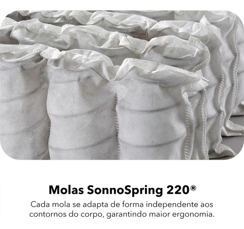 Colchão King Size Br Molas Ensacadas Genova - 178x198 Bege