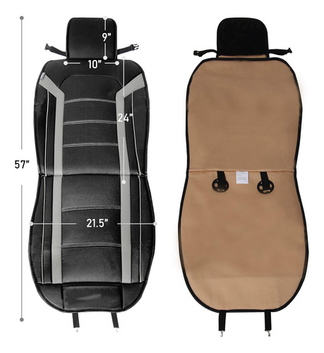 Cojín De Asiento Delantero Pu25brown12 Marrón Ultra Comodid