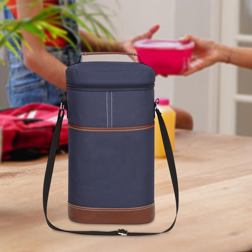 Bolsa De Transporte De Vino,, Bolsa Bento, Impermeable, Azul
