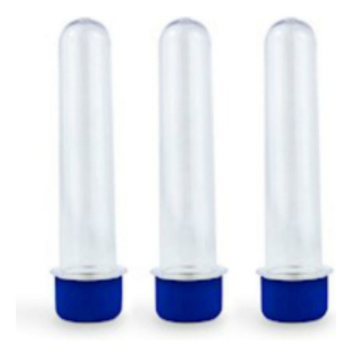 Tubo Plastico 13cm Com 10 Azul Escuro